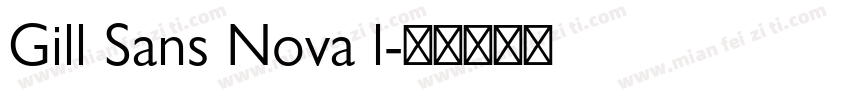 Gill Sans Nova l字体转换